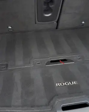 The same Nissan Rogue cargo area vacuumed out and wiped down